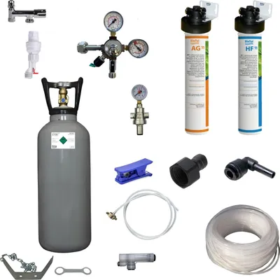 Produktbild von Anschlußpaket Untertisch Wasser Sprudel Tafelwassergerät Ultra Filter & 6 Kg CO2