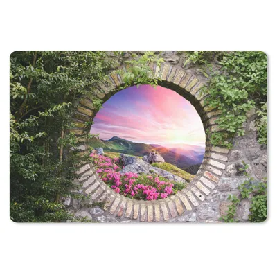 Produktbild von MuchoWow® Mauspad Mousepad Landschaft - Blumen - Aussicht - Berg 27x18 cm - Mousepads - Maus Mat - Pad - Mausunterlage - Büroartikel - Desk Matten