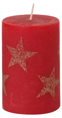Produktbild von Stumpenkerze "Multistern" Rubin Rot 100/68 mm