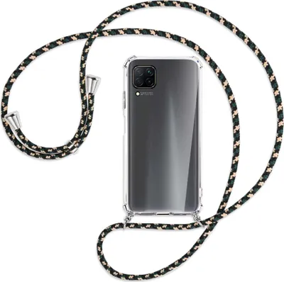 Produktbild von Handykette Backcover-Schutzhülle mit Band (Metall silberfarben) für Huawei P40 lite - camouflage