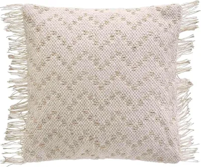 Image de coussin déco - Douceur d'Intérieur - IKAT - Coton/Polyester - 40 x 40 cm - Beige