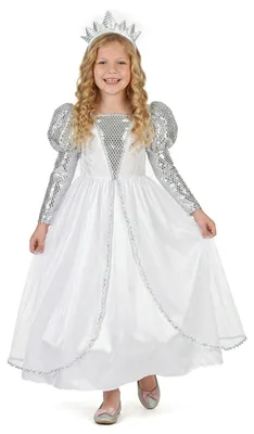 Immagine prodotto di Delicato costume da principessa per bambini bianco-argento - 134/140 (10-12 anni)