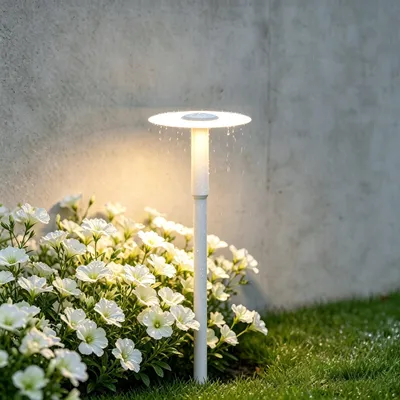 Image de doporro Lampe LED sur Pied Extérieure 6W avec LED Lampe Jardin Étanche IP65 3000K Light Extérieure Blanc 80cm Design StellaeLights