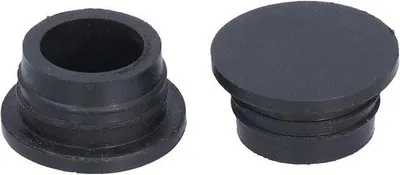 Productafbeelding van Zwarte rubberen zwembadladderbumpers voor zwembadladders, 2 stuks