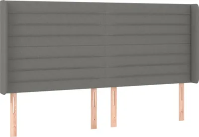 Produktbild von vidaXL Kopfteil mit Ohren Dunkelgrau 163x16x118/128 cm Stoff