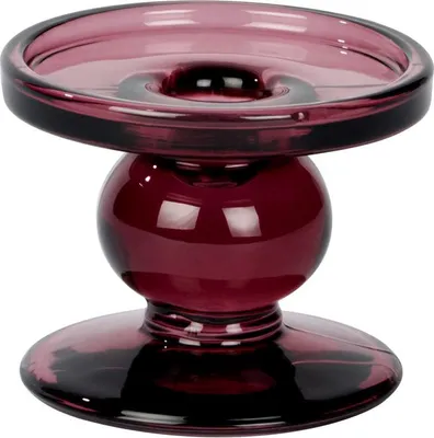 Produktbild von Lambert Andratx Leuchter Glas beere H 7 cm, D 9 cm, für Stabkerzen und Stumpenkerzen 18031