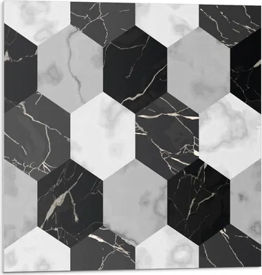 Immagine prodotto di Pattern di piastrelle esagonali - Autoadesivo - Rivestimenti murali - Decorazioni murali - Pannelli murali decorativi - Pannelli murali 3D - Design murale autoadesivo - 4 pezzi 50 x 50 cm