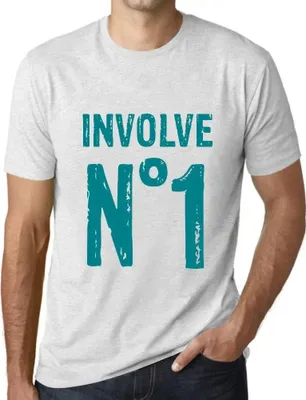 Produktbild von Herren Grafik T-Shirt Beteiligen Sie Nr 1 – Involve No 1 – Öko-Verantwortlich Vintage Jahrgang Kurzarm Lustige Druck Geburtstag Geschenk Mann