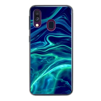 Produktbild von MuchoWow® Handyhülle Schutzhülle Hülle für Samsung Galaxy A40 Abstrakt - Wellen - Design Silikon Softcase Handy Hülle - Handy-Tasche