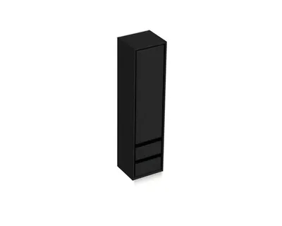 Produktbild von Hochschrank Sanox Loft BxHxT 40 x 160 x 35 cm rechts Frontfarbe schwarz matt