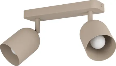 Produktbild von EGLO Deckenlampe 2-flammig Tilston, Deckenstrahler Wohnzimmer, Spot Deckenleuchte aus Stahl in Sandfarben, E14 Fassung