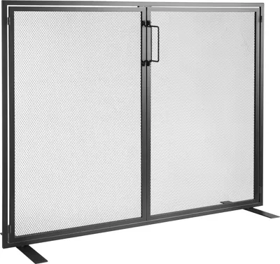 Produktbild von Funkenschutzgitter Eisen Kaminschutz 990mm Kamingitter Ofengitter Vintage Ofenschutzgitter 0–40 °C Kaminschutzgitter Kaminofen Schutzgitter Ofenschirm Gitter gegen Funkenflug