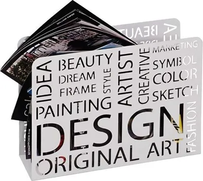 Produktbild von Famanu Zeitschriftenregal 35 x 10 x 26 cm - Weiß