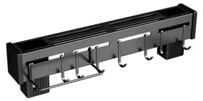 Image de Verk 07133 Support mural pour ustensiles de cuisine noir