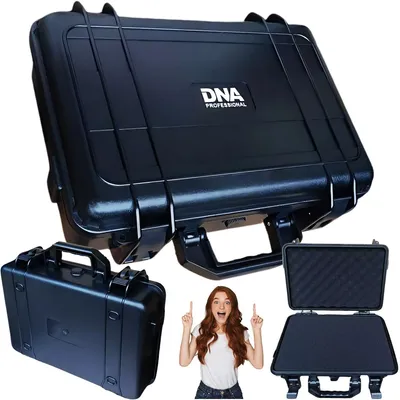 Immagine prodotto di Custodia DNA CASE IP 38x29, robusta, impermeabile e antipolvere, colore nero, grado di protezione IP65, dimensioni 38x29x11,8 cm