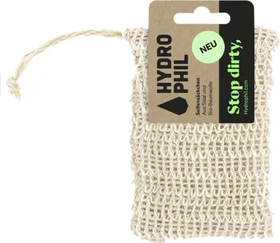 Produktbild von Sisal-Baumwoll Seifensäckchen 130x90 mm mit Peeling und Massage für feste Seifen