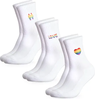 Produktbild von Occulto Herren & Damen LGBTQ Tennissocken 3er Pack (Modell: Pride)