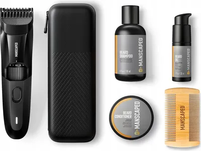 Image de MANSCAPED The Beard Hedger Kit pour barbe Tondeuse Après-rasage Huile 5 en 1
