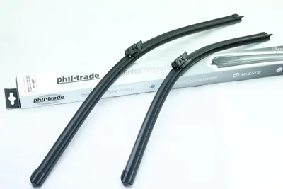 Immagine prodotto di Tergi parabrezza anteriori senza spazzole, compatibili con BMW Serie 5 (E39), anni di produzione 1995-2003, kit di montaggio