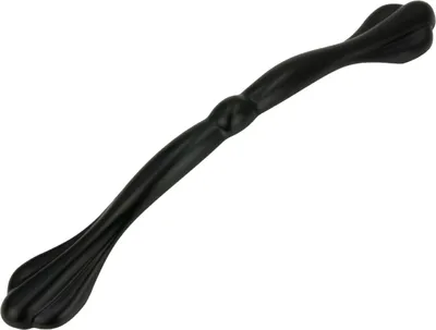 Produktbild von Eleganter Matt schwarzer Möbelgriff aus Aluminium, 128 mm Montagedistanz – Ideal für Küchen, Bad und wohnliche Möbelgestaltung