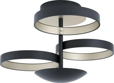 Produktbild von EGLO LED Deckenleuchte Gromola, 3 flammige Deckenlampe dimmbar, Wohnzimmerlampe, Küchenlampe aus Aluminium und Stahl, Flurlampe Decke