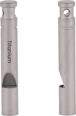 Produktbild von Ultraleichte Titan-Notfallpfeife mit Cord Outdoor Survival Camping Wandern erkunden