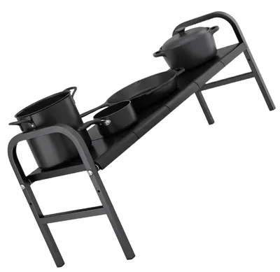 Produktbild von Verstellbares Spülbeckenregal 85–88 cm, 5 Ablagen, Küchenorganizer, Schwarz