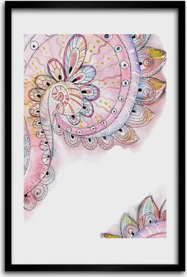Produktbild von Bild - Bilderrahmen - 40 cm x 60 cm - MDF - Rahmen - Wandkunst - Abstraktes Muster
