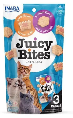 Immagine prodotto di INABA Juicy Bites Granchio e Vongola - premietti per gatti - 3x11,3 g