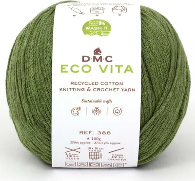 Immagine prodotto di DMC Eco Vita: filo ecologico composto dall'80% di cotone riciclato e dal 20% di fibre, numero 388 (colore 18)