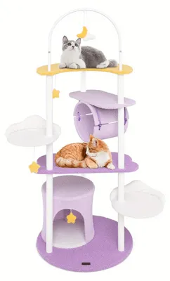 Productafbeelding van Krabpaal - Kattenboom - Krabmeubel - Kattenhuis - Kattentoren - 158 cm Hoog