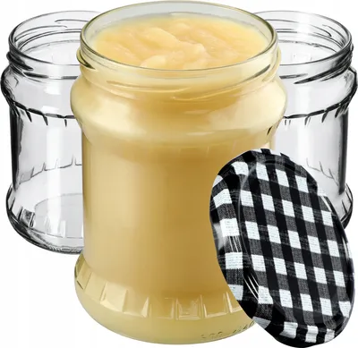 Produktbild von KADAX Einmachgläser mit Deckel "Kisko", Marmeladengläser, Einweckgläser, 500 ml, Schwarz kariert, 8 Stück