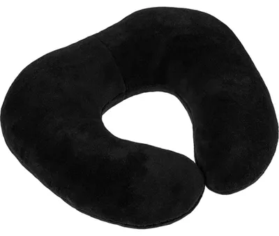 Immagine prodotto di Cuscino da viaggio a ferro di cavallo - 30x35 cm - Nero