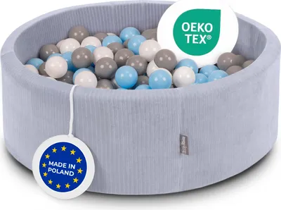 Produktbild von KiddyMoon Bällebad Kinder Schaumstoff Mit Bälle Für Baby ab 1 Jahr