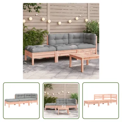 Zdjęcie produktu dla Sofa ogrodowa Living Store z poduszkami i taboretem 2-osobowa