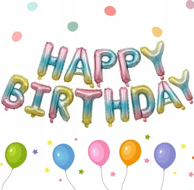 Immagine prodotto di Palloncini con le lettere Happy Birthday decorazione festa di compleanno set di palloncini