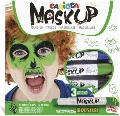Zdjęcie produktu dla Kredki Do Twarzy Carioca Monster 3Kol 43051