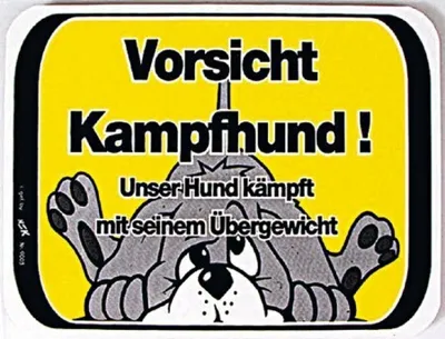 Produktbild von Lustiges Warnschild - Vorsicht Kampfhund - 309003 - ca. 25 x 15 cm