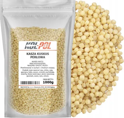 Zdjęcie produktu dla KUSKUS PERŁOWY 1kg Kasza kuskus perłowa naturalna wysoka jakość Kol-Pol