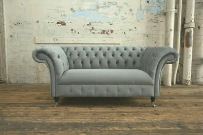 Image de Chesterfield Luxe 2 places Canapé Coussin Tissu Canapé Garniture Nouveau
