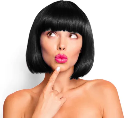 Produktbild von Bob Perücke für Damen, Herren & Kinder Cabaret 14 Farben Schwarz