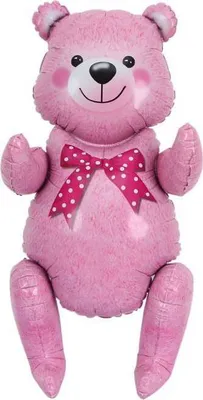 Obrázek produktu pro Fóliový balónek růžový medvídek 81,5cm - Cakesicq