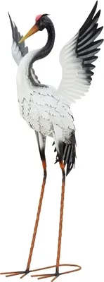 Produktbild von XXL Storch 82cm Metall Vogelfigur Teichfigur Haus Garten Dekoration