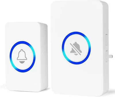 Produktbild von draadloze Deurbel mit 492 Meter Reichweite und 58 Melodien, Plug-in Empfänger mit 4 Lautstärkeniveaus