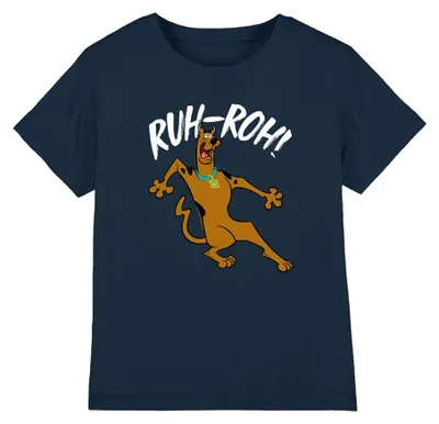 Immagine prodotto di Maglietta per bambini di Scooby Doo, con la scritta "Ruh Roh", modello TV40825 (taglia 140-146), colore blu