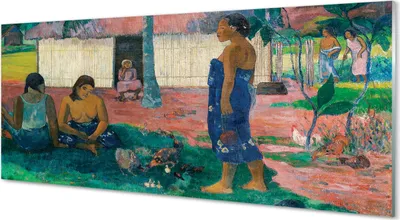 Produktbild von Glasbilder 125x50 Wandkunst African Art Village