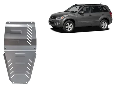 Productafbeelding van Aluminium beschermplaat voor de versnellingsbak en de transferbak, geschikt voor de Suzuki Grand Vitara, modeljaren 2005-2019