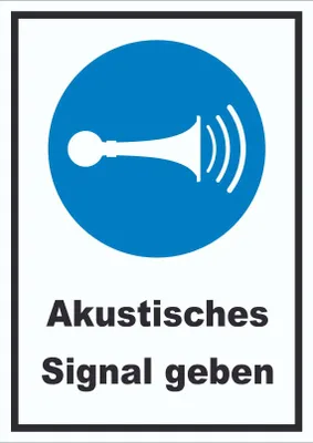 Produktbild von Akustisches Signal geben Schild A2 Rückseite selbstklebend