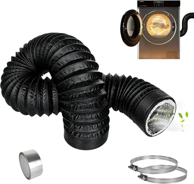 Produktbild von Abluftschlauch 100 mm, 2.5 m, schwarz, PVC und Aluminium, für Klimaanlage