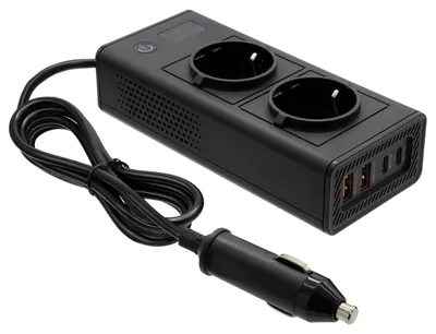 Produktbild von Wechselrichter/Ladeadapter für KFZ, Wohnmobil Zigarettenanzünder zu Steckdose, USB